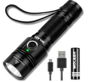 Molaer Rechargeable Flashlight for dog walking