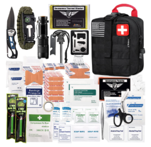 EVERLIT 250 Pieces Survival First Aid Kit IFAK Molle System Compatible Outdoor Gear Emergency Kits Trauma Bag