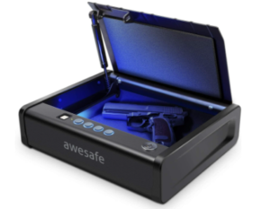 awesafe Gun Safe with Fingerprint Identification and Biometric Lock One Hand Capacity