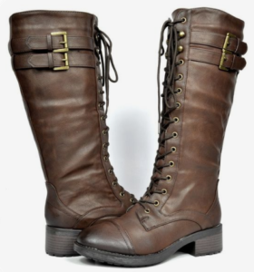 DREAM PAIRS Women’s Pu Knee High Riding Combat Boots