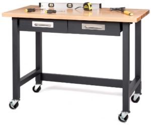 Seville Classics (UHD20271B) UltraGraphite Wood Top Workbench on Wheels