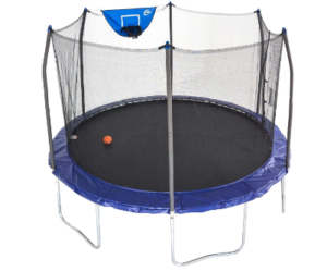 Skywalker Trampolines 12-Foot Jump N’ Dunk Trampoline with Enclosure Net