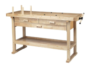 Windsor Design Workbench with 4 Drawers, 60 Hardwood