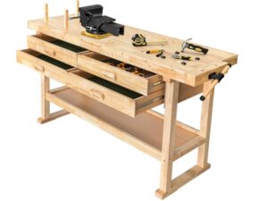 Olympia Tools 60-Inch Wooden Workbench.