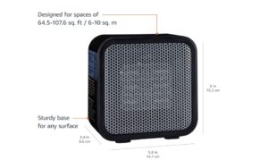 Amazon Basics 500-Watt Ceramic Small safe Space Heater.