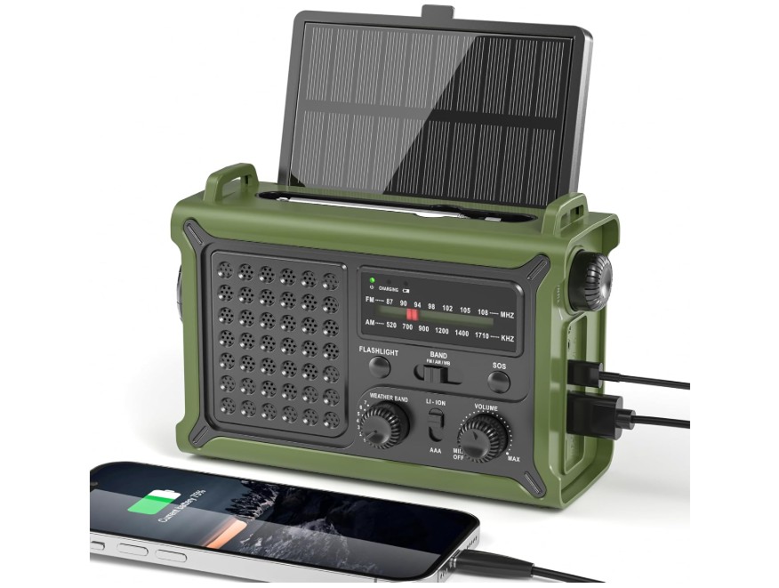 Solar Radio Emergency Hand Crank