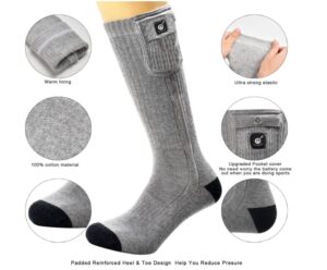 SNOW DEER Upgraded Rechargeable Electric Heated Socks